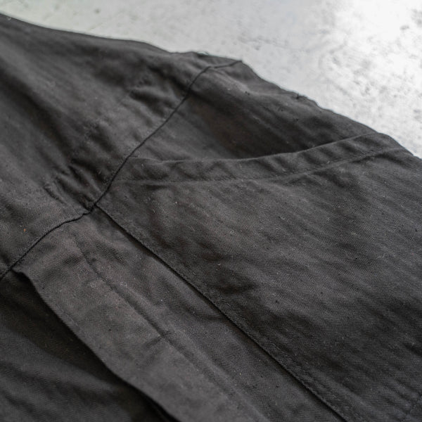 1970-80s Germany HBT work overall 'dead stock' -black dyed- 1