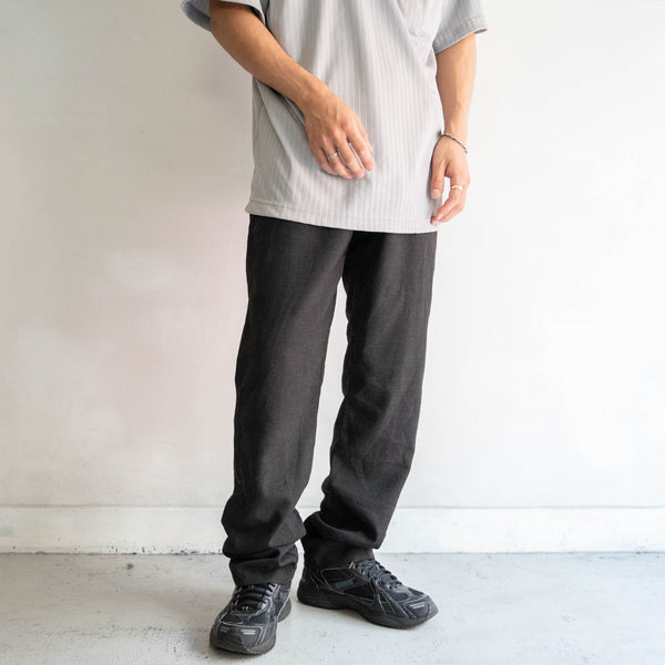 2000s Italy poli × viscose × spandex black color slacks 'ARMANI JEANS'