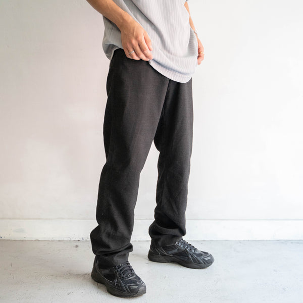 2000s Italy poli × viscose × spandex black color slacks 'ARMANI JEANS'