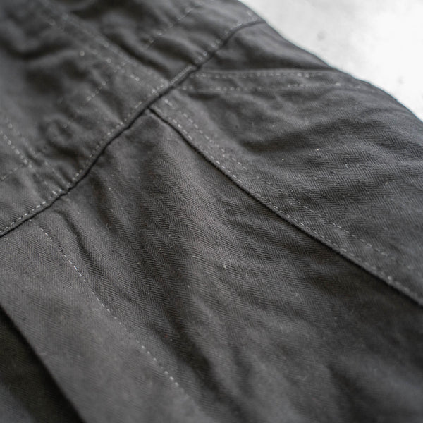 1970-80s Germany HBT work overall 'dead stock' -black dyed- 2