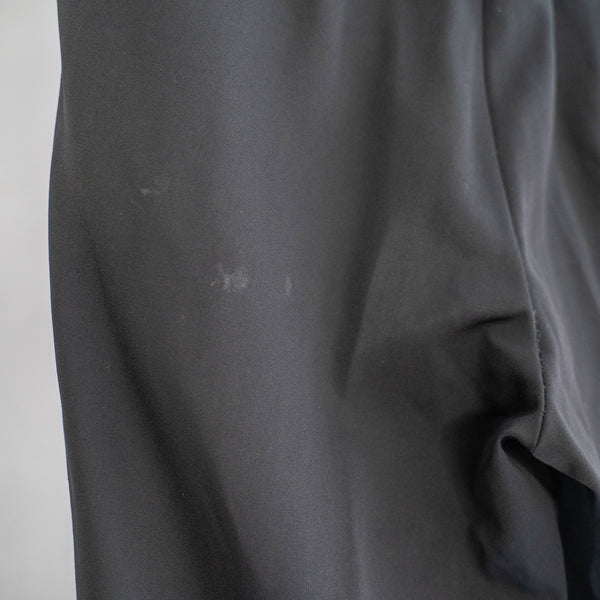 1960-70s Japan vintage black wool two tuck dress slacks -with coin pocket-