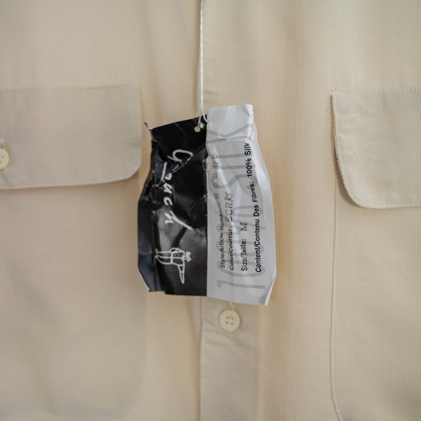 1990s GOOUCH ivory silk 100 l/s shirt 'dead stock'