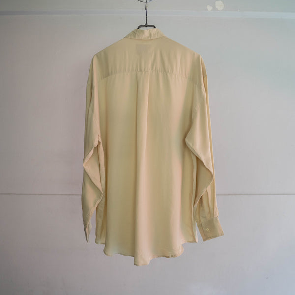 1990s GOOUCH ivory silk 100 l/s shirt 'dead stock'