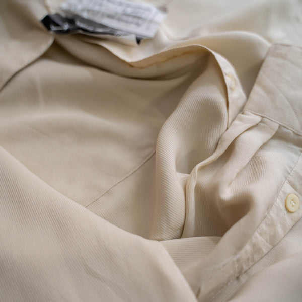 1990s GOOUCH ivory silk 100 l/s shirt 'dead stock'