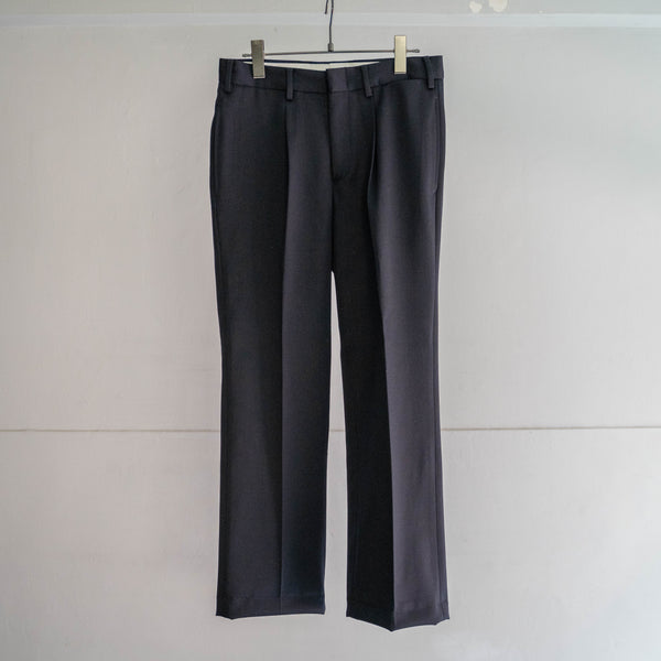 around 2000s Italian military dark navy one tuck summer wool dress pants 'dead stock'