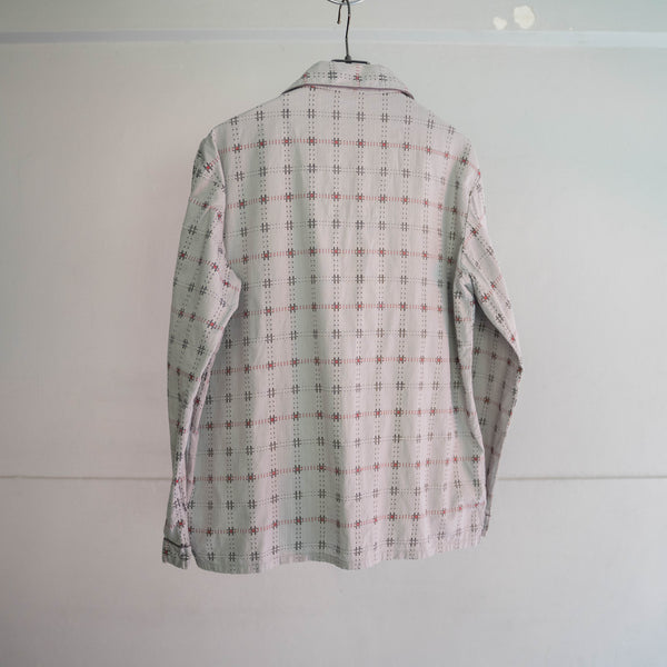 1970-80s French china gray based pajama shirt
