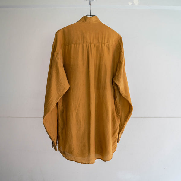1990s brown silk 100 l/s shirt