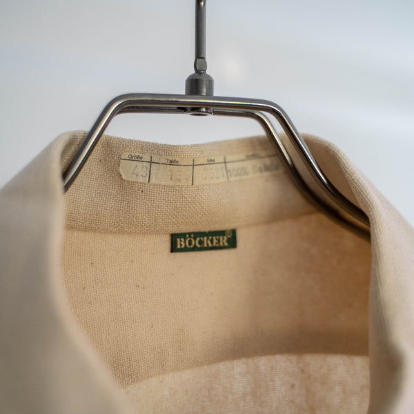 1980s Europe ivory silk 100 l/s shirt
