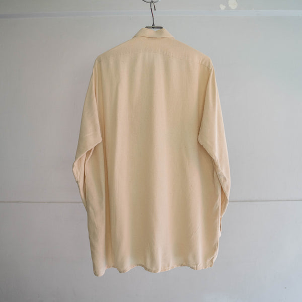 1980s Europe ivory silk 100 l/s shirt