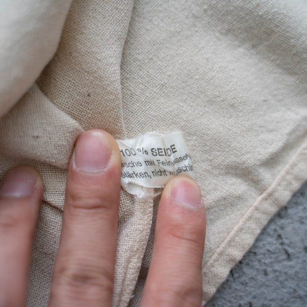 1980s Europe ivory silk 100 l/s shirt