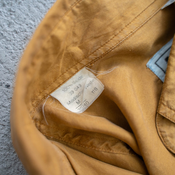 1990s brown silk 100 l/s shirt
