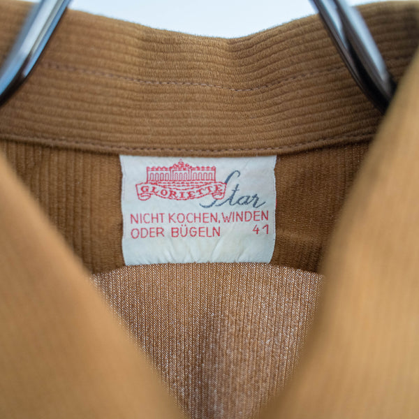 around 1970s Germany light brown weavy fabric shirt