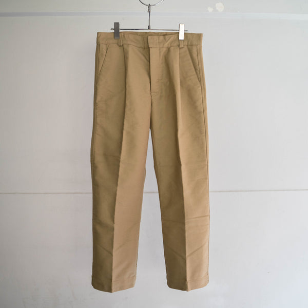 around 1970s Italy khaki moleskin work pants 'dead stock'