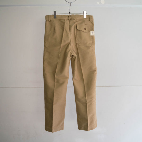 around 1970s Italy khaki moleskin work pants 'dead stock'