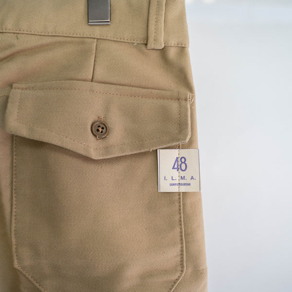 around 1970s Italy khaki moleskin work pants 'dead stock'