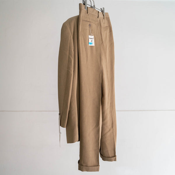 1980-90s Japan vintage camel brown herringbone -set up-