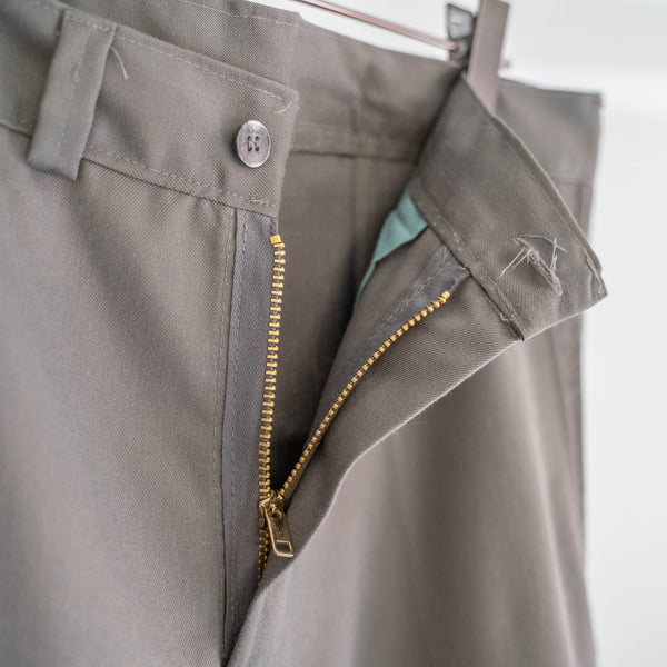 around 1980s Europe gray khaki light weight work pants "dead stock"