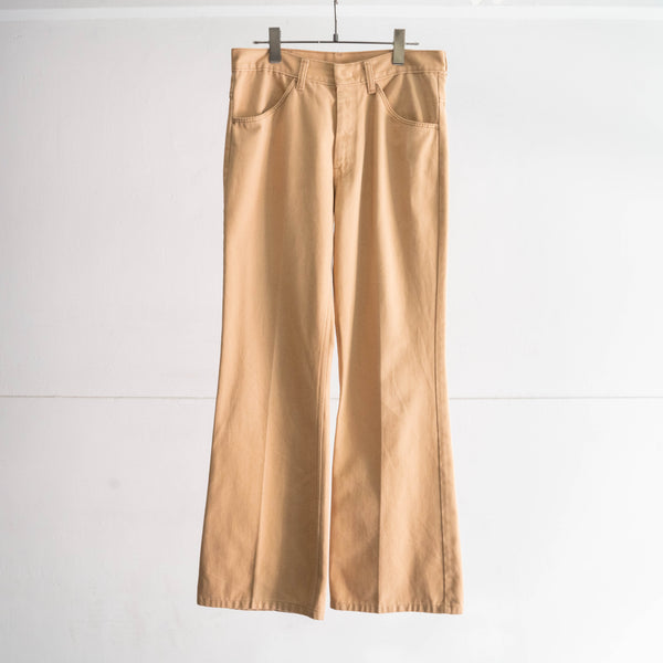 1970s USA beige color flare pants -good fabric-