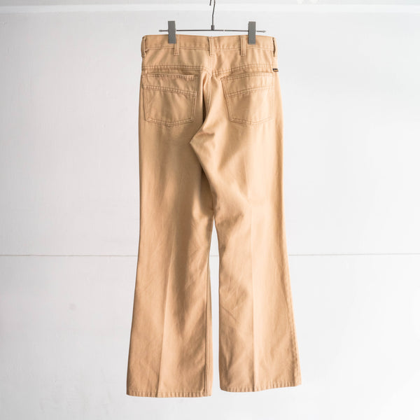 1970s USA beige color flare pants -good fabric-