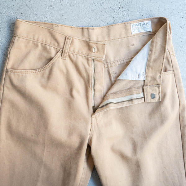 1970s USA beige color flare pants -good fabric-