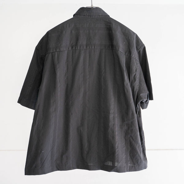 around 1990s black color short sleeve shirt -remake-