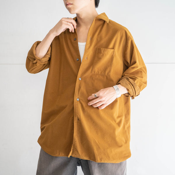 around 1970s Germany light brown weavy fabric shirt