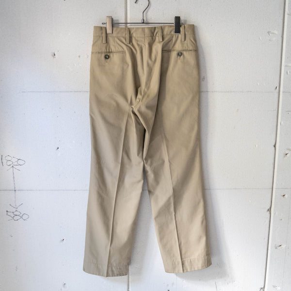 1970-80s Europe one tuck work chino trousers -light weight-　