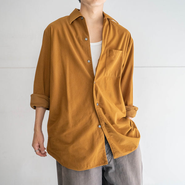 around 1970s Germany light brown weavy fabric shirt