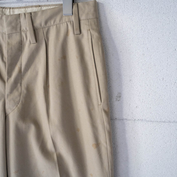 1970-80s Europe one tuck work chino trousers -light weight-　