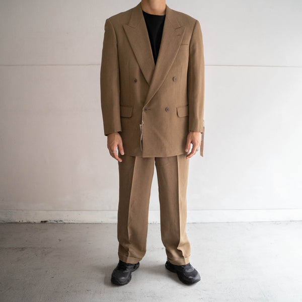 1980-90s Japan vintage camel brown herringbone -set up-