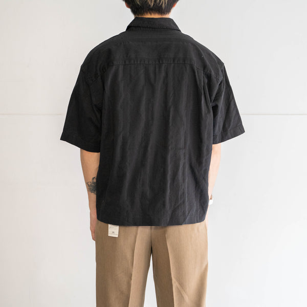 around 1990s black color short sleeve shirt -remake-