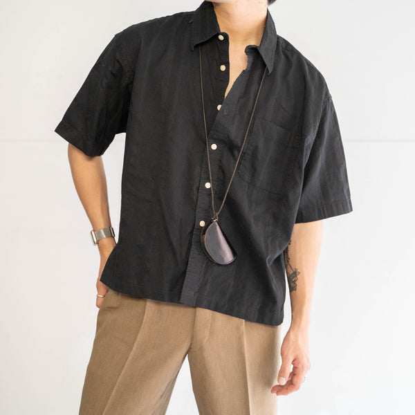 around 1990s black color short sleeve shirt -remake-