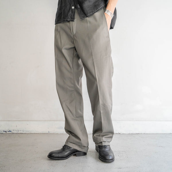 around 1980s Europe gray khaki light weight work pants "dead stock"