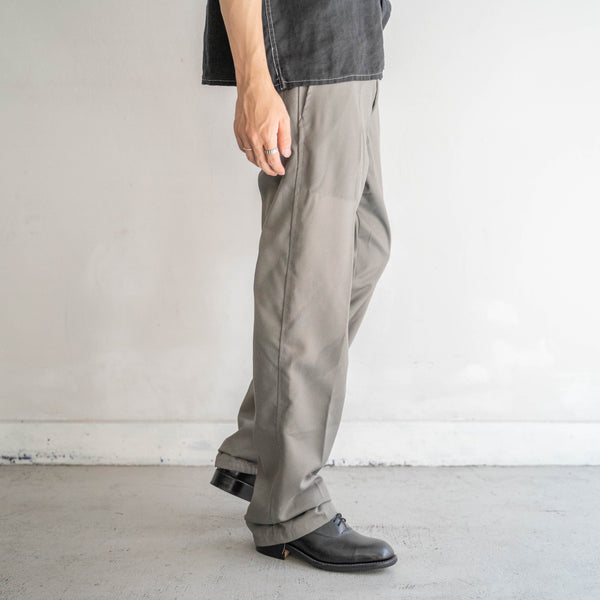 around 1980s Europe gray khaki light weight work pants "dead stock"