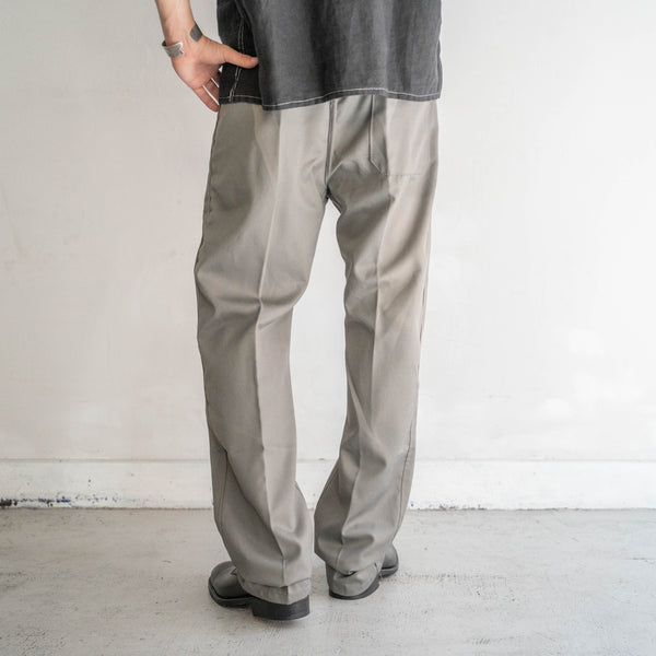 around 1980s Europe gray khaki light weight work pants "dead stock"