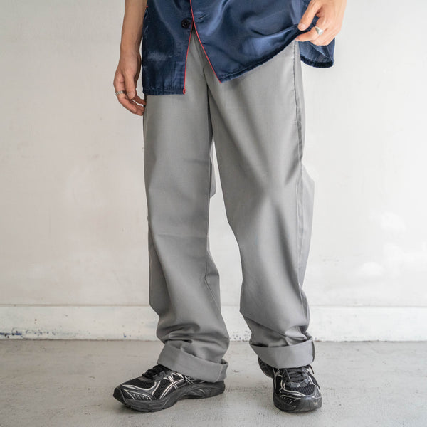around 1980s Europe gray light weight work pants "dead stock"