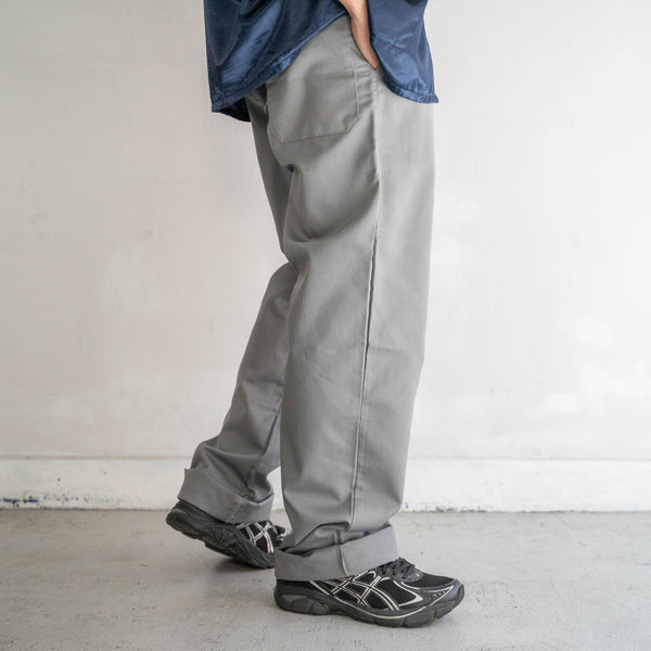 around 1980s Europe gray light weight work pants "dead stock"