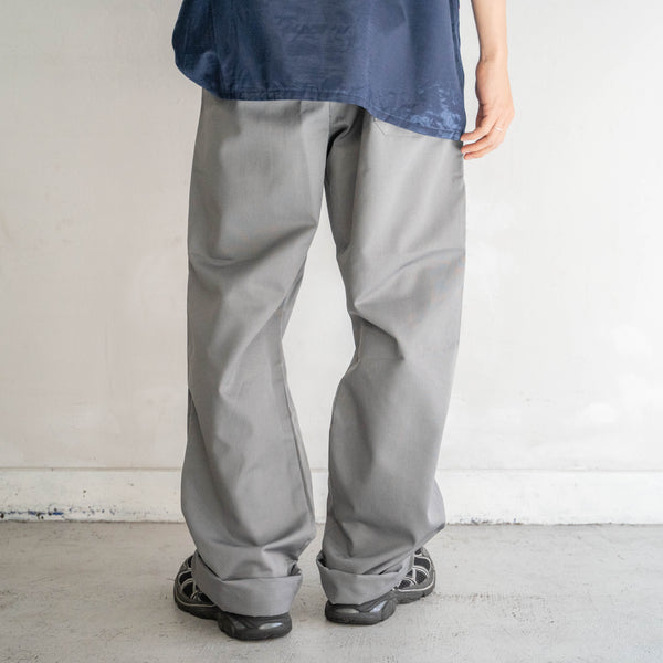 around 1980s Europe gray light weight work pants "dead stock"