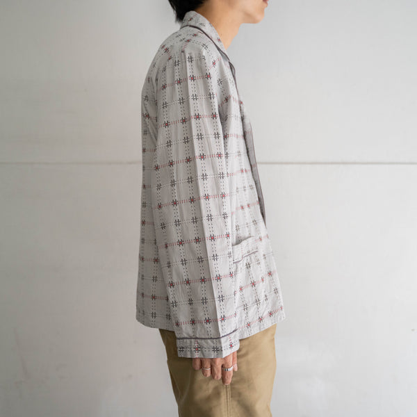 1970-80s French china gray based pajama shirt