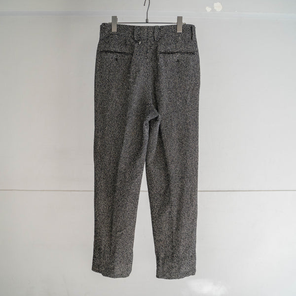 1990s Japan vintage black × white all pattern wool pants