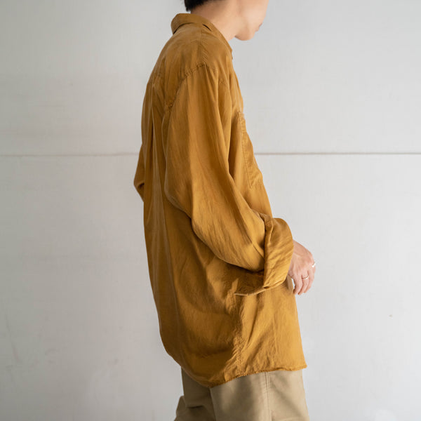 1990s brown silk 100 l/s shirt