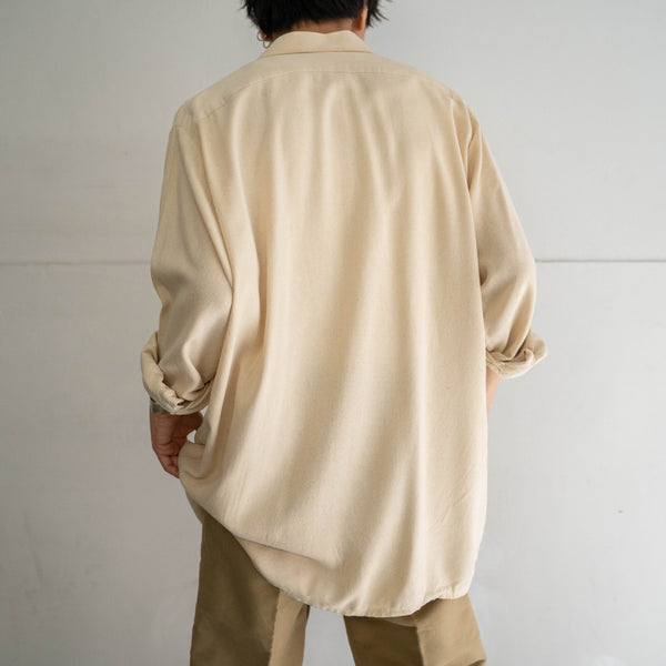 1980s Europe ivory silk 100 l/s shirt