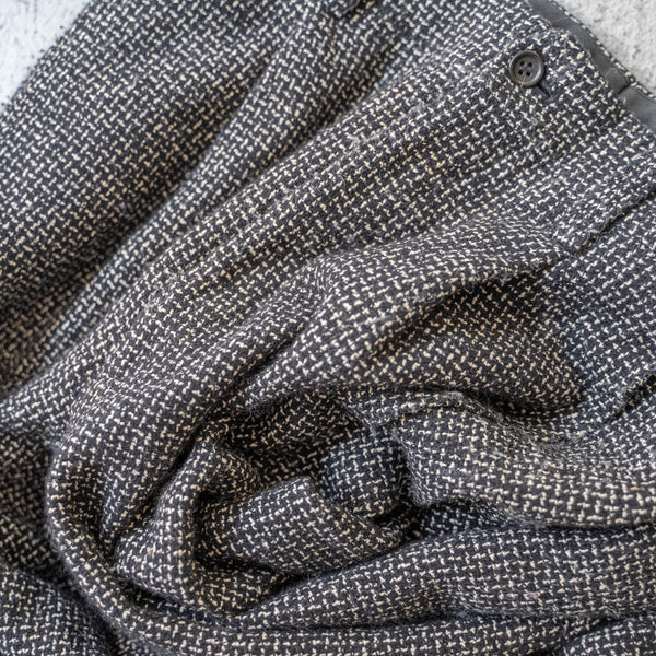 1990s Japan vintage black × white all pattern wool pants