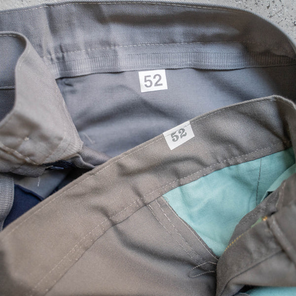 around 1980s Europe gray light weight work pants "dead stock"