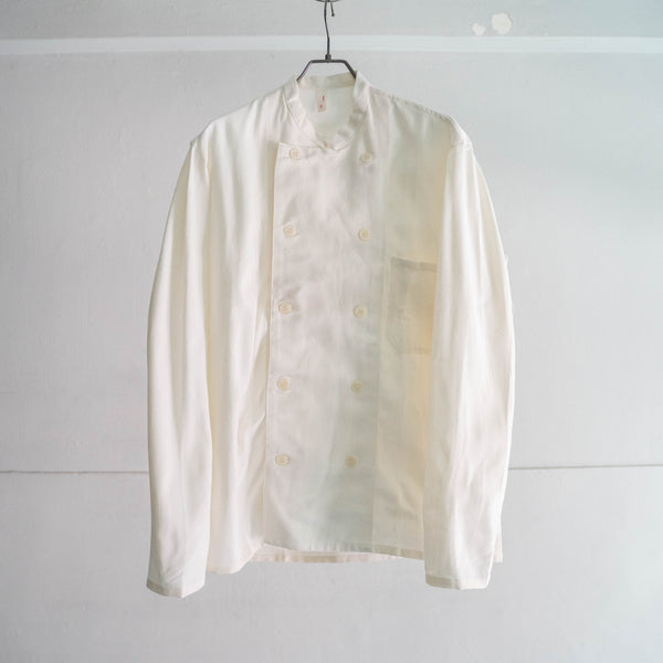 1970-80s German military double breasted white chef jacket 'dead stock'