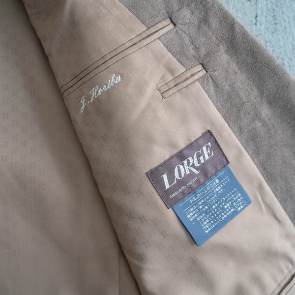 2000s Japan vintage light brown suede fabric tailored jacket