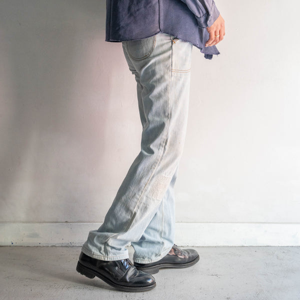 1970-80s "Lee" blue denim light oz work pants 'good fade'