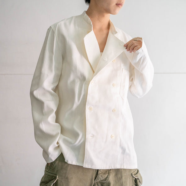 1970-80s German military double breasted white chef jacket 'dead stock'