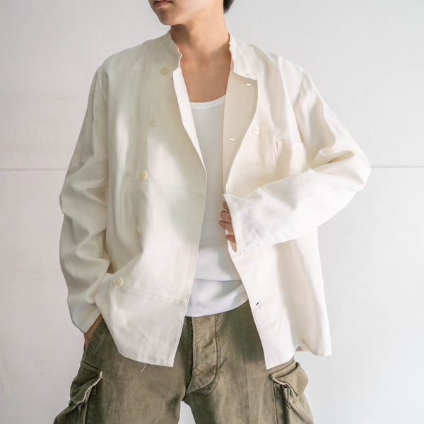 1970-80s German military double breasted white chef jacket 'dead stock'