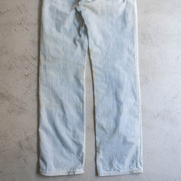 1970-80s "Lee" blue denim light oz work pants 'good fade'